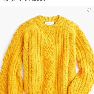 DEMYLEE X JCREW Like New Mohair Wool balloon sleeve cable knit sweater XS !